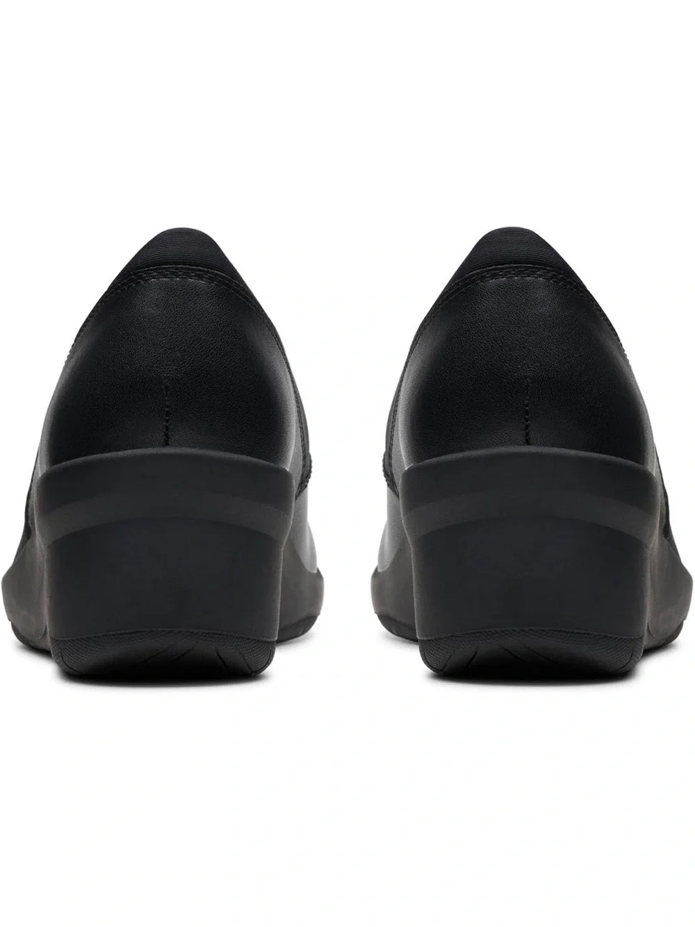 Clarks Women's Suttyn Walk Wedge Blk leather 11W 1281-1